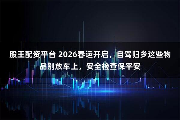 股王配资平台 2026春运开启，自驾归乡这些物品别放车上，安全检查保平安